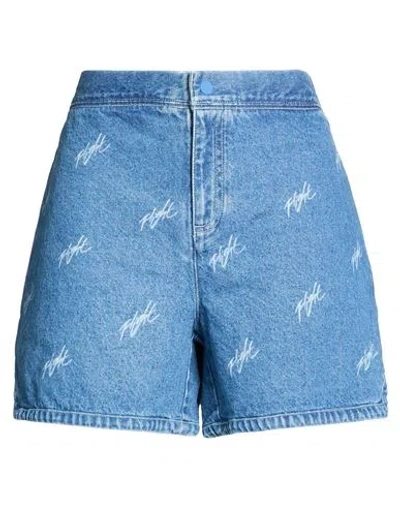 Jordan Woman Denim Shorts Blue Size M Cotton