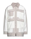 Jordan Woman Jacket White Size M Acrylic, Polyester, Wool In White