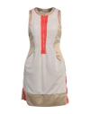 Jordan Woman Mini Dress Sand Size S Polyester, Nylon In Beige