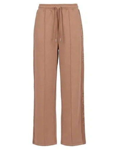 Jordan Woman Pants Brown Size S Polyester, Elastane