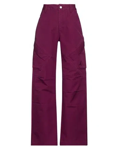 Jordan Woman Pants Plum Size Xs Cotton In Purple
