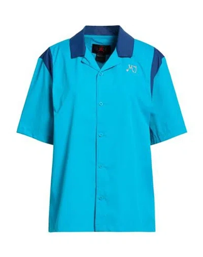 Jordan Woman Shirt Azure Size Xs Polyester In Blue