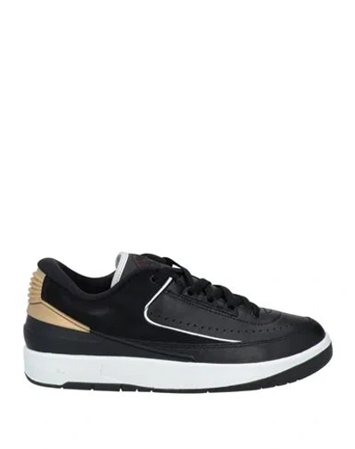Jordan Woman Sneakers Black Size 8 Leather, Textile Fibers