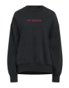 Jordan Woman Sweatshirt Black Size Xxl Cotton In Black