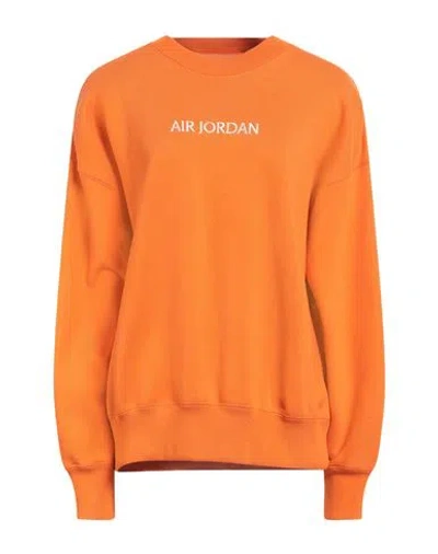 Jordan Woman Sweatshirt Orange Size Xxl Cotton