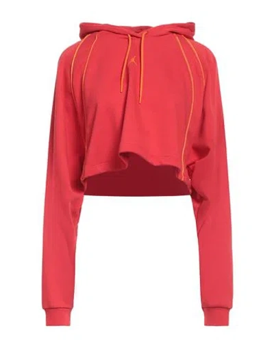 Jordan Woman Sweatshirt Red Size L Cotton, Polyester