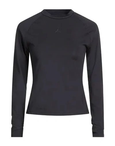 Jordan Woman T-shirt Black Size S Polyester, Elastane In Blue