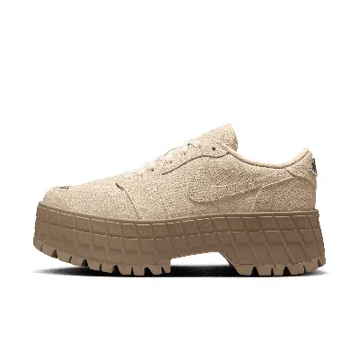 Jordan Air  1 Brooklyn Platform Sneaker In Rattan/desert Camo/rattan