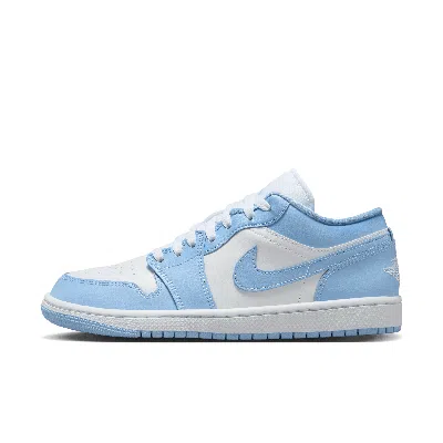 Jordan Women's Air  1 Low Shoes In White/aluminum