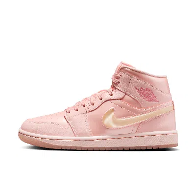 Jordan Women's Air  1 Mid Se Shoes In Washed Coral/pink Salt