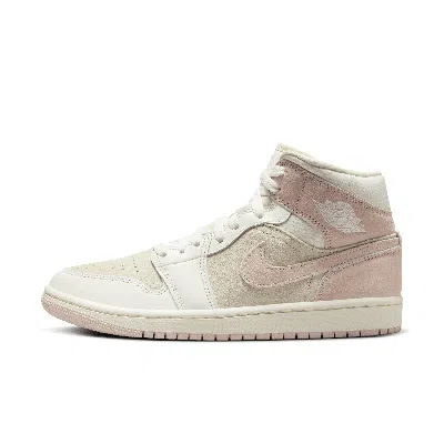 Jordan Women's Air  1 Mid Se Shoes In Coconut Milk/pink/sail