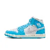 Jordan Women's Air  1 Mid Shoes In Grey/blue