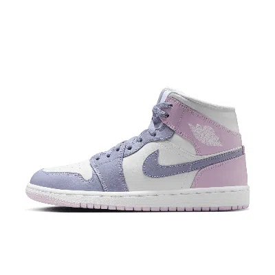 Jordan Women's Air  1 Mid Shoes In Indigo Haze/doll/white