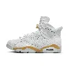Jordan Women's Air   Retro "pearl" Shoes In Pure Platinum/glacier Blue/metallic Gold