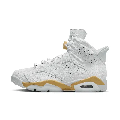 Jordan Women's Air   Retro "pearl" Shoes In Pure Platinum/glacier Blue/metallic Gold