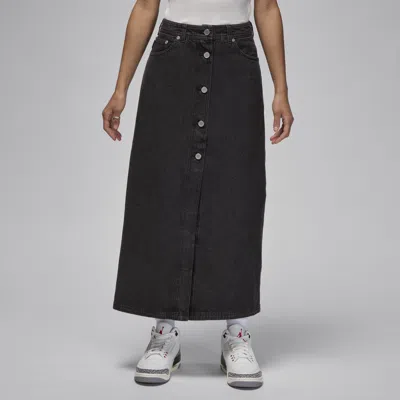 Jordan Women's Air  Denim Skirt In Black