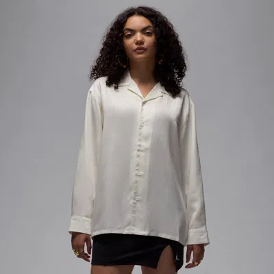 Jordan Women's Air  Long-sleeve Woven Top In White