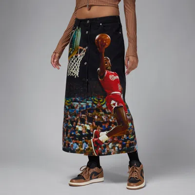Jordan Women's Air  Printed Skirt In Black