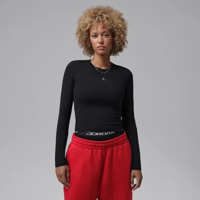 Jordan Women's  Brooklyn Essentials Long-sleeve Mid Layer T-shirt In Black