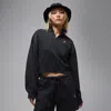 Jordan Women's  Brooklyn Fleece 1/4-zip Top In Black
