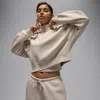 Jordan Women's  Brooklyn Fleece 1/4-zip Top In Neutral