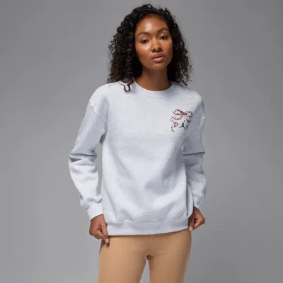 Jordan Women's  Brooklyn Fleece Crew-neck Pullover In White