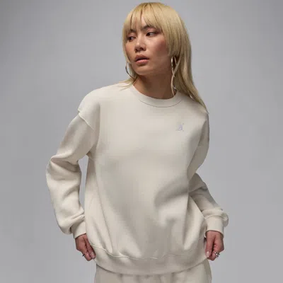 Jordan Women's  Brooklyn Fleece Crew-neck Sweatshirt In White