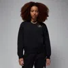 Jordan Women's  Brooklyn Fleece Crew-neck Sweatshirt In Black