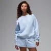 Jordan Women's  Brooklyn Fleece Crew-neck Sweatshirt In Blue