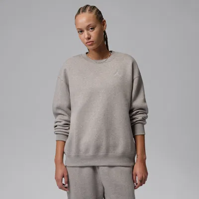 Jordan Women's  Brooklyn Fleece Crew-neck Sweatshirt In Grey