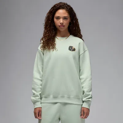 Jordan Women's  Brooklyn Fleece Crew-neck Sweatshirt In Green