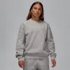 Jordan Women's  Brooklyn Fleece Crew-neck Sweatshirt In Grey
