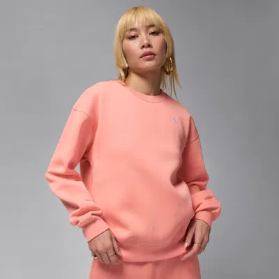 Jordan Women's  Brooklyn Fleece Crew-neck Sweatshirt In Orange