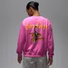 Jordan Women's  Brooklyn Fleece Crew-neck Sweatshirt In Pink