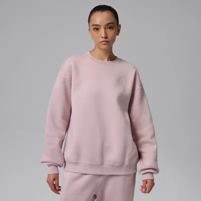Jordan Women's  Brooklyn Fleece Crew-neck Sweatshirt In Pink