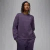 Jordan Women's  Brooklyn Fleece Crew-neck Sweatshirt In Purple