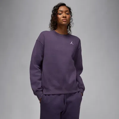 Jordan Women's  Brooklyn Fleece Crew-neck Sweatshirt In Purple