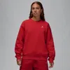 Jordan Brooklyn Fleece Crewneck Sweatshirt In Red