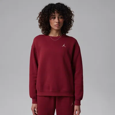 Jordan Women's  Brooklyn Fleece Crew-neck Sweatshirt In Red