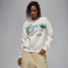Jordan Women's  Brooklyn Fleece Crew-neck Sweatshirt In White
