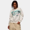 Jordan Women's  Brooklyn Fleece Crew-neck Sweatshirt In White