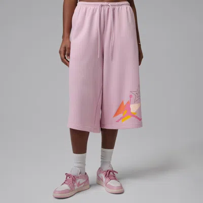 Jordan Women's  Brooklyn Fleece French Terry Big Shorts In Pink