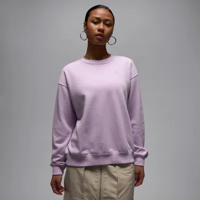 Jordan Women's  Brooklyn Fleece French Terry Crew-neck Sweatshirt In Purple