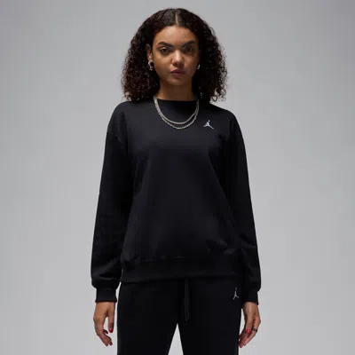 Jordan Women's  Brooklyn Fleece French Terry Crew-neck Sweatshirt In Black
