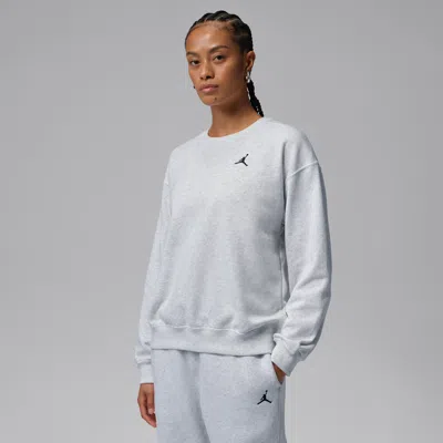 Jordan Women's  Brooklyn Fleece French Terry Crew-neck Sweatshirt In White