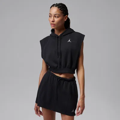 Jordan Women's  Brooklyn Fleece French Terry Top In Black
