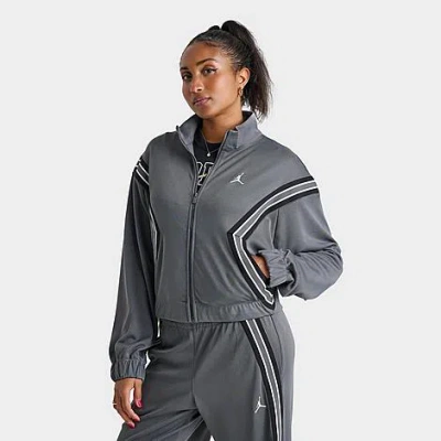 Jordan Women's Brooklyn Fleece Full-zip Track Jacket In Gray