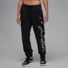 Jordan Brooklyn Fleece Rhinestone Logo Sweatpants In Black