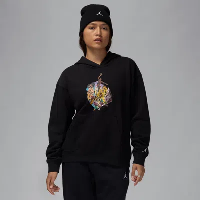 Jordan Women's  Brooklyn Fleece Graphic Pullover Hoodie In Black