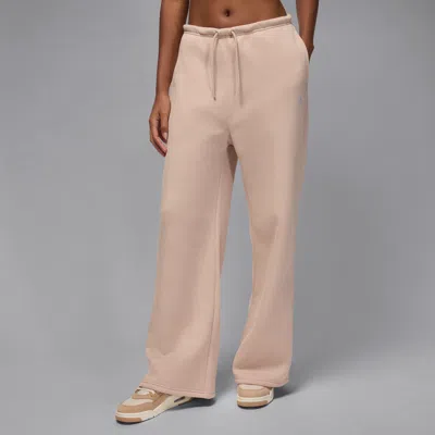 Jordan Women's  Brooklyn Fleece Open-hem Pants In Neutral